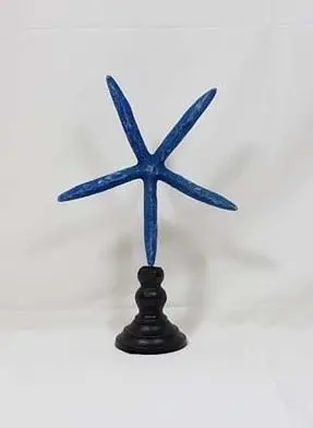 Decoratie spullen - blauwe-zeester-op-standaard